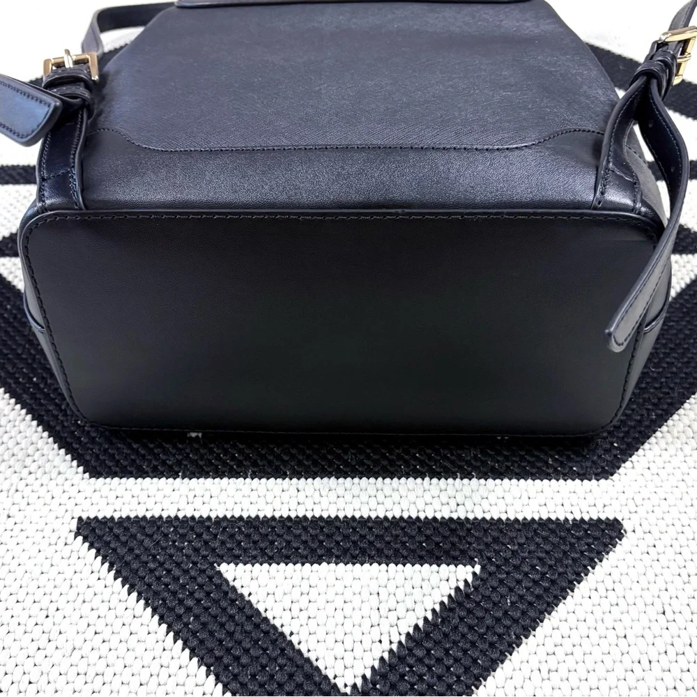 Michael Kors Harrison Medium Saffiano Leather Backpack in Black